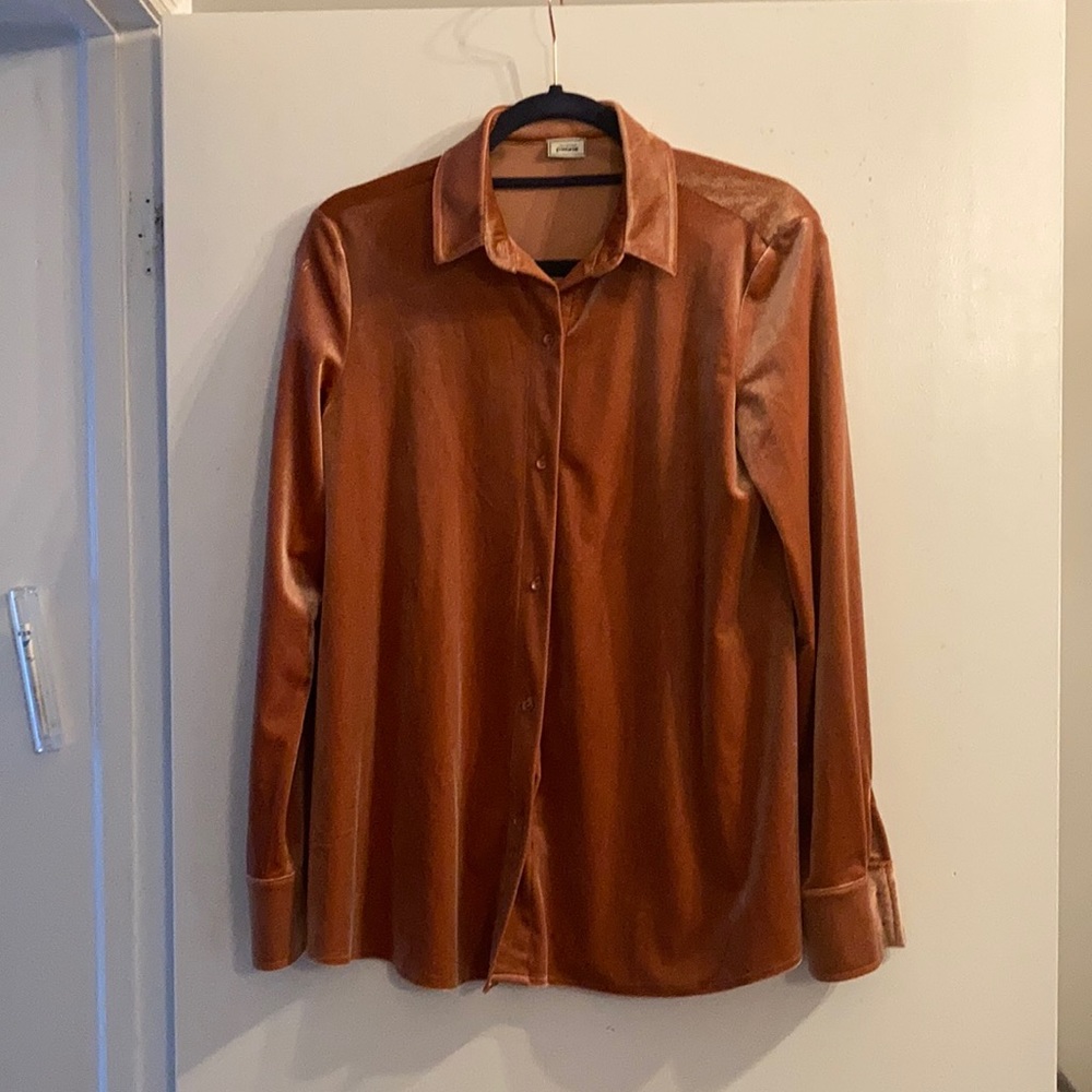 Jacket velvet rust brown